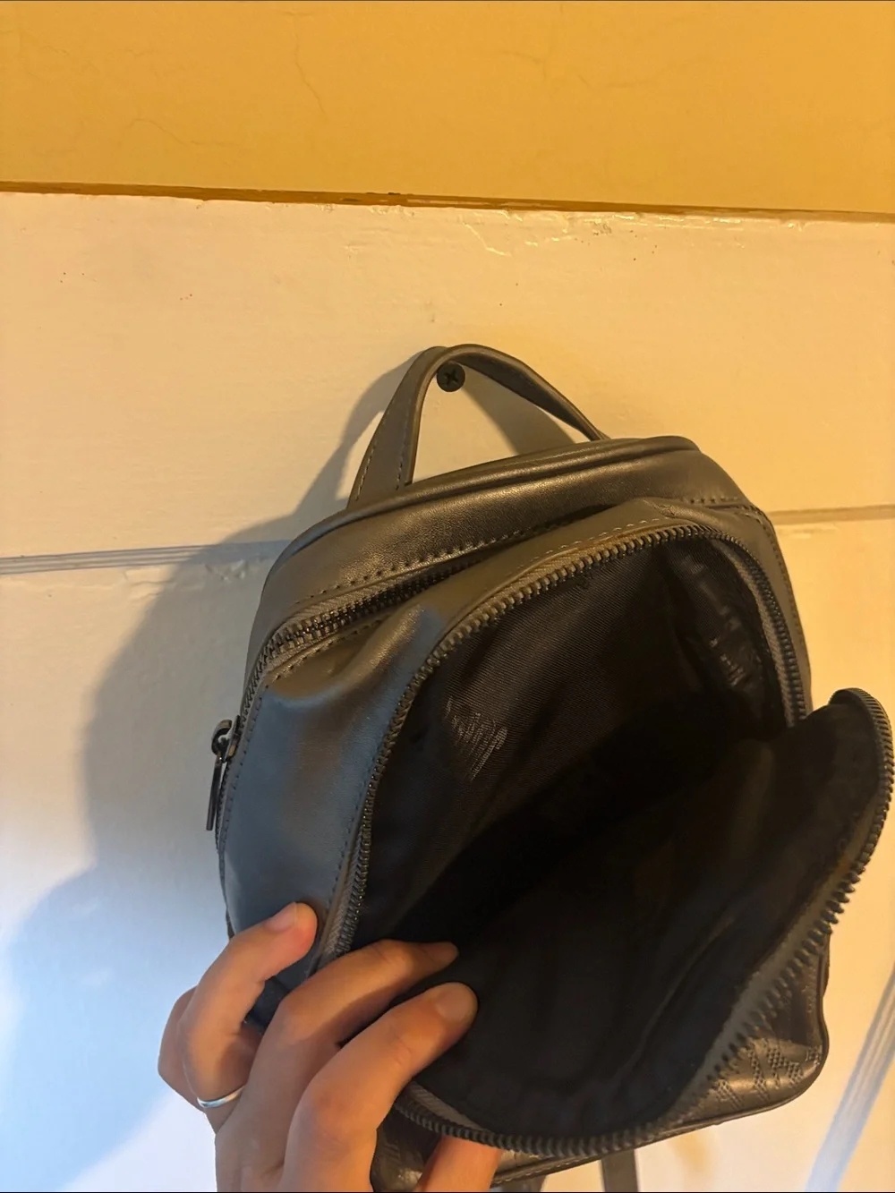 Juicy Couture Black Mini Logo-Embossed Backpack